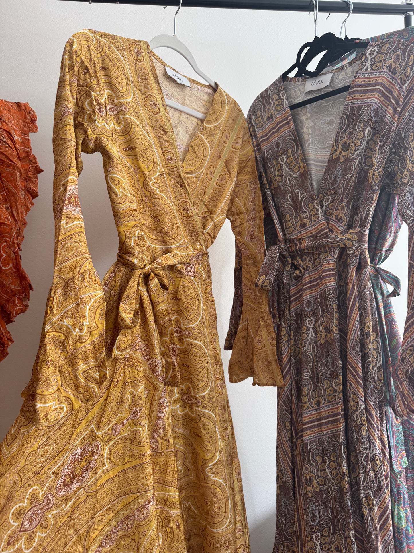 Langes Wickelkleid