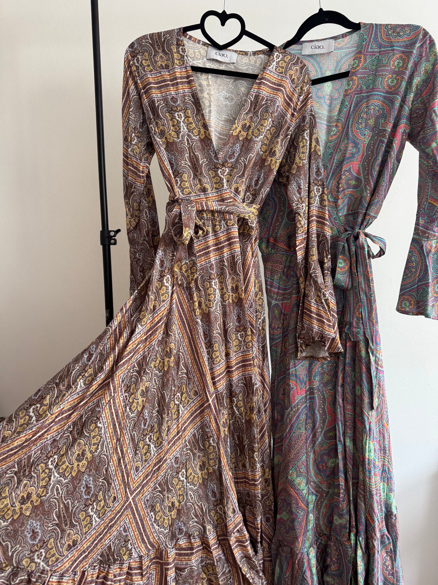 Langes Wickelkleid