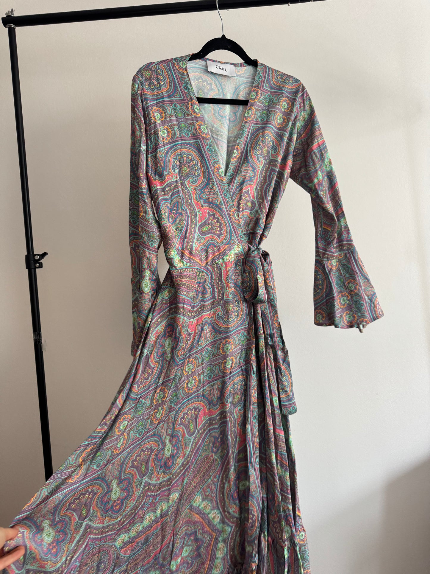 Langes Wickelkleid