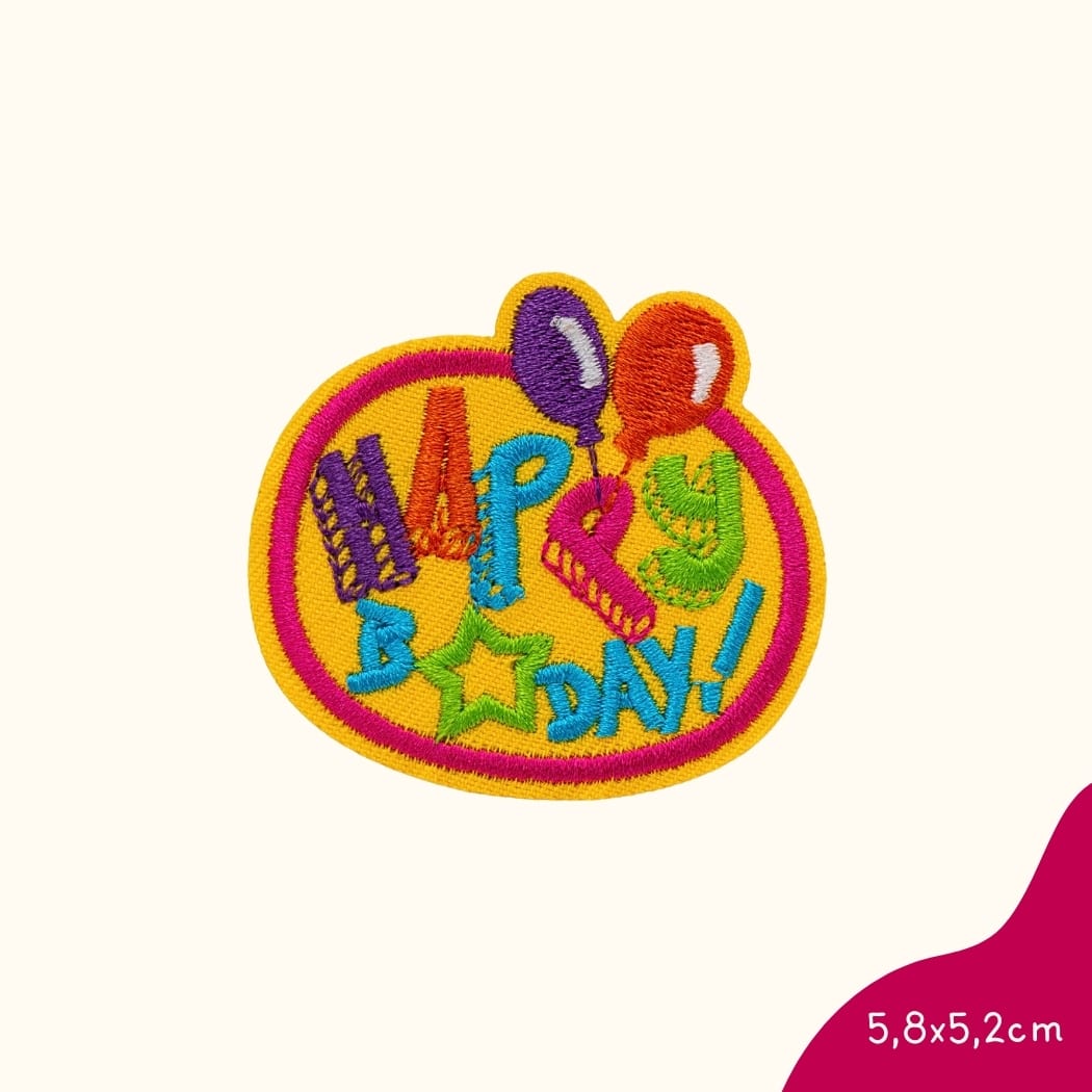 Funkey Monkey Bügelbild – Happy Birthday Geburtstagswünsche, ideal zur kreativen Gestaltung von Geburtstagskleidung und zur Feier eines besonderen Tages.