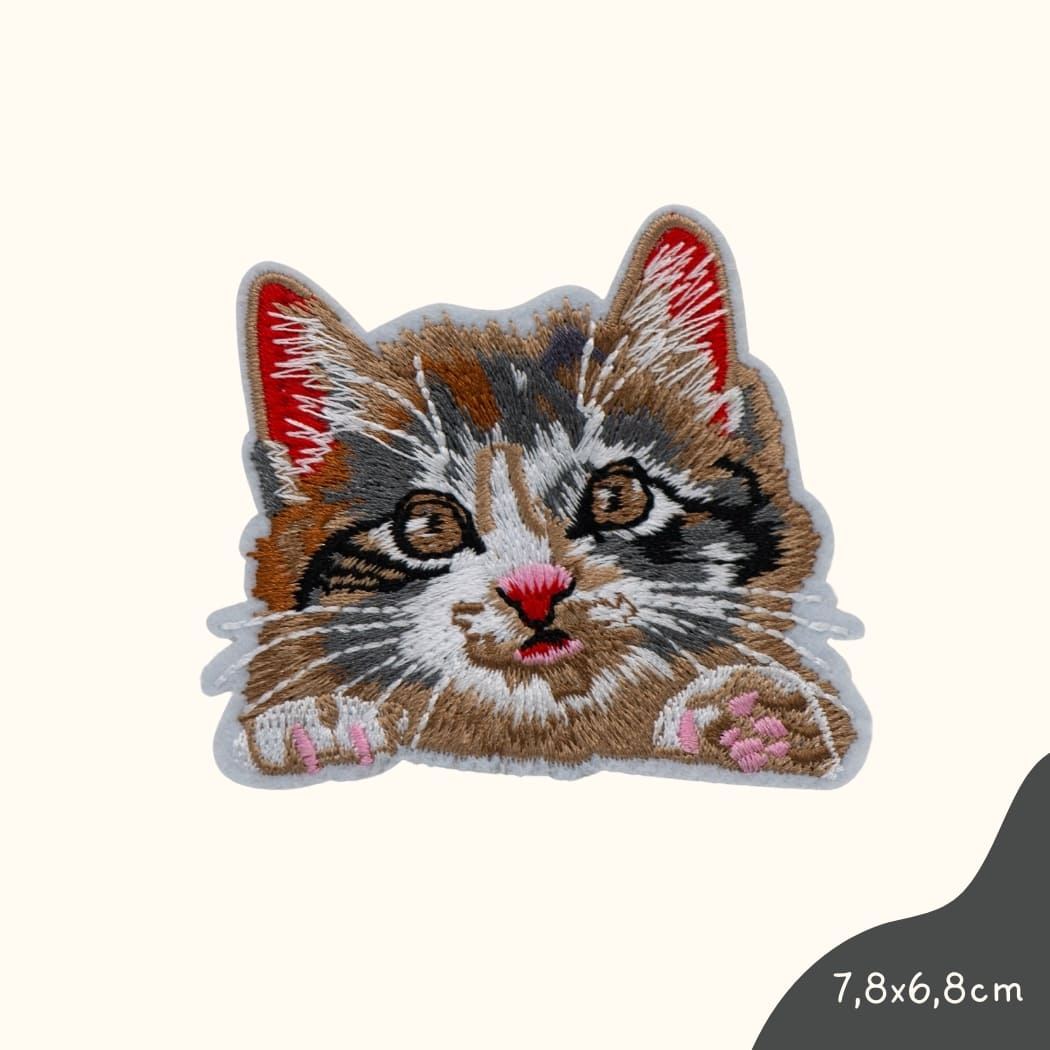 Bügelbild für Kinder von Funkey Monkey – süße Katze mit verspieltem Design, perfekt zur individuellen Gestaltung von Kleidung