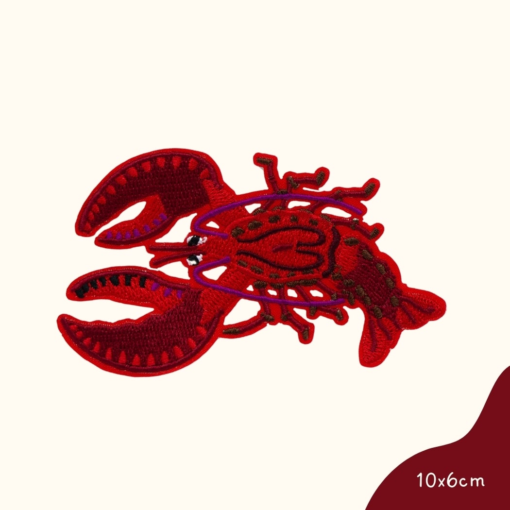 Funkey Monkey Bügelbild – Lenni Lobster, ideal zur kreativen und verspielten Gestaltung von Kinderkleidung mit einem niedlichen Krebsmotiv.
