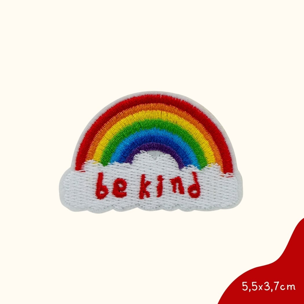 Bügelbild für Kinder von Funkey Monkey – fröhlicher, bunter Regenbogen mit positiven Vibes, perfekt zur individuellen Gestaltung von Kleidung