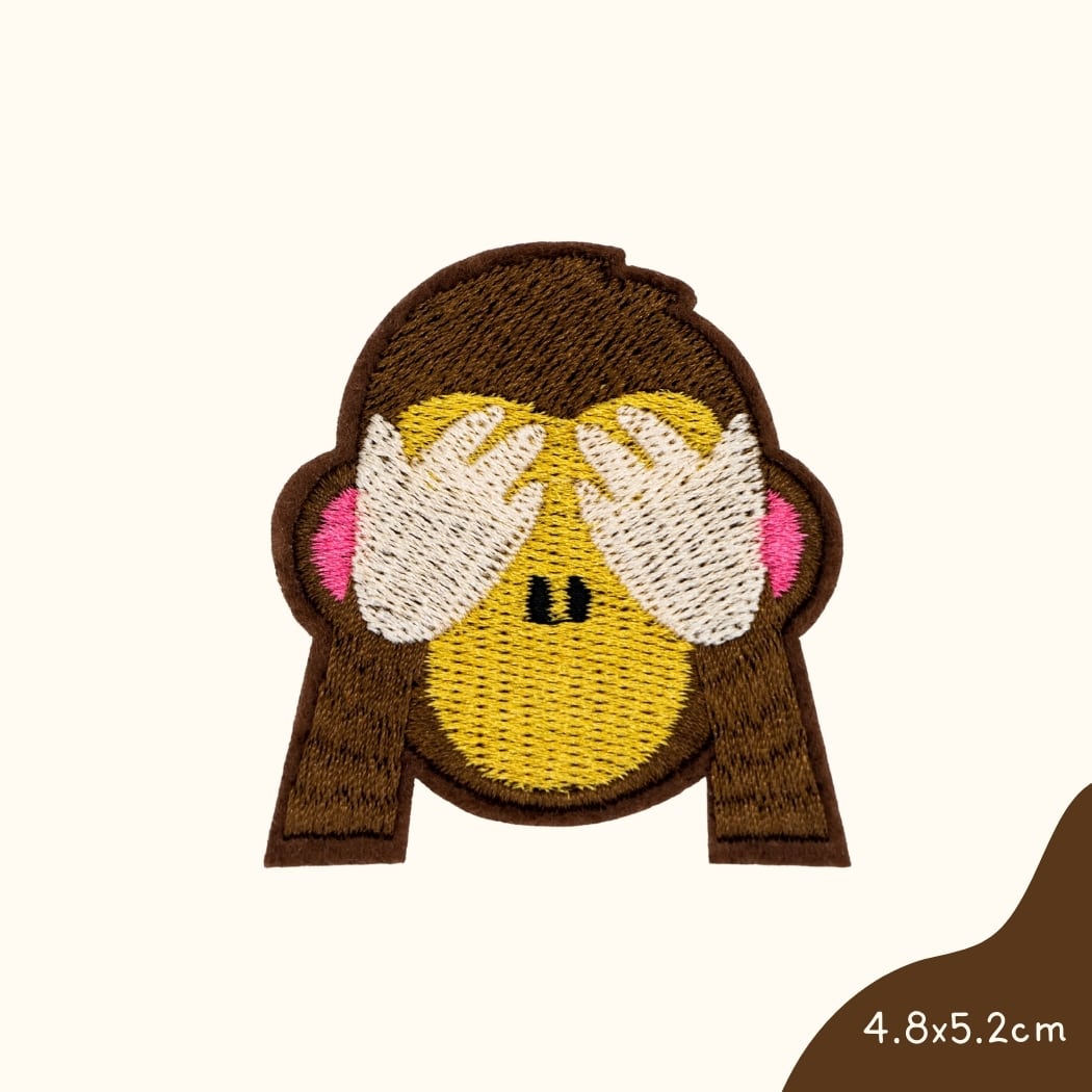 Funkey Monkey Bügelbild – Verstecktes Äffchen, ideal zur kreativen und verspielten Gestaltung von Kinderkleidung.