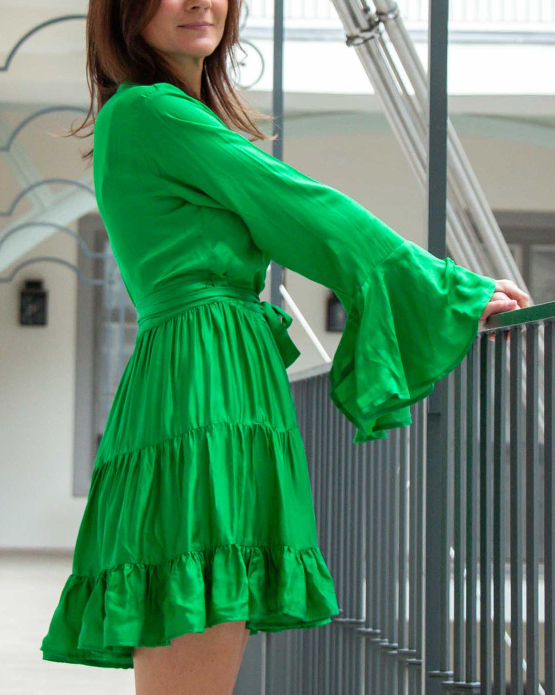Kurzes Wickelkleid