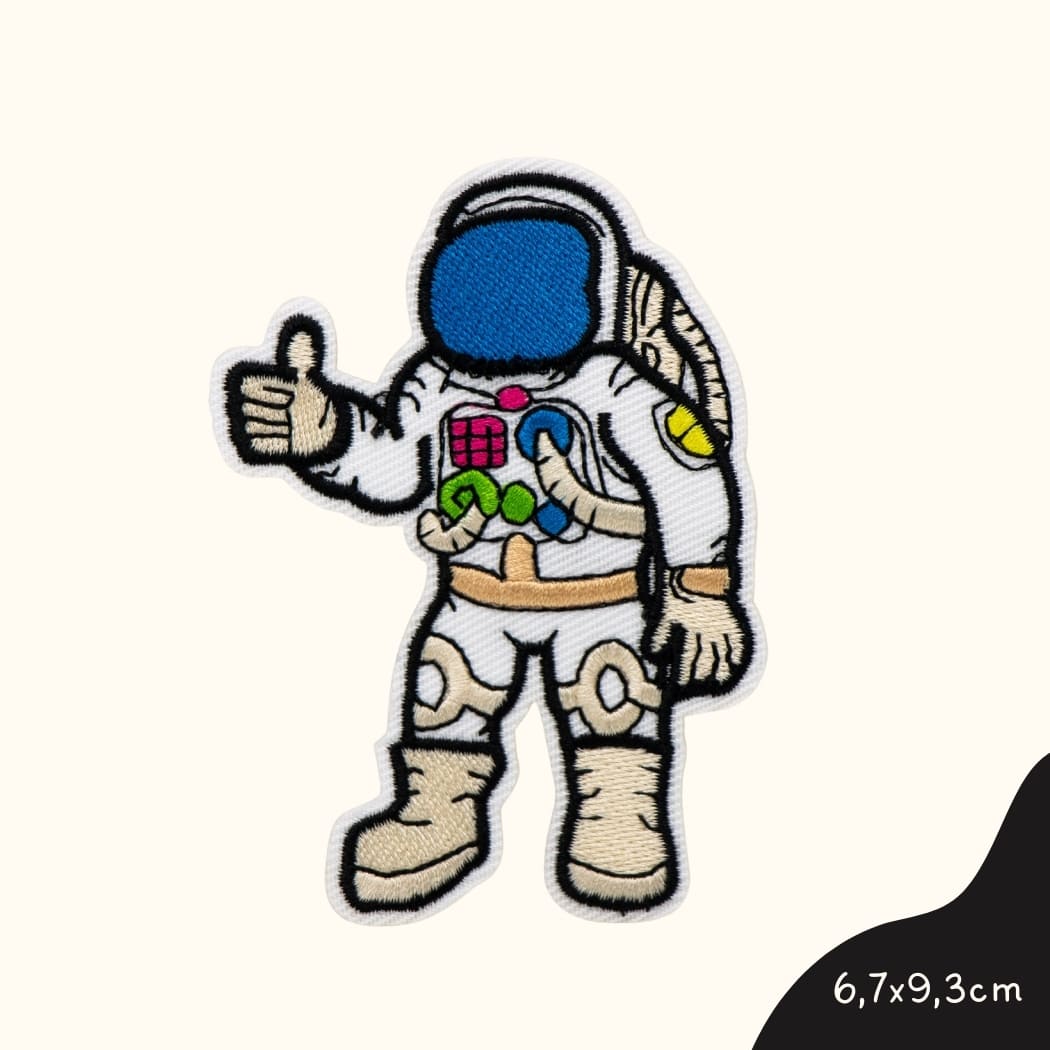 Funkey Monkey Bügelbild – Astronaut/in, ideal zur kreativen und abenteuerlichen Gestaltung von Kinderkleidung.