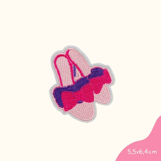 Funkey Monkey Bügelbild – Barbie Stöckelschuhe pink, ideal für kreative und stilvolle Gestaltung von Kinderkleidung.