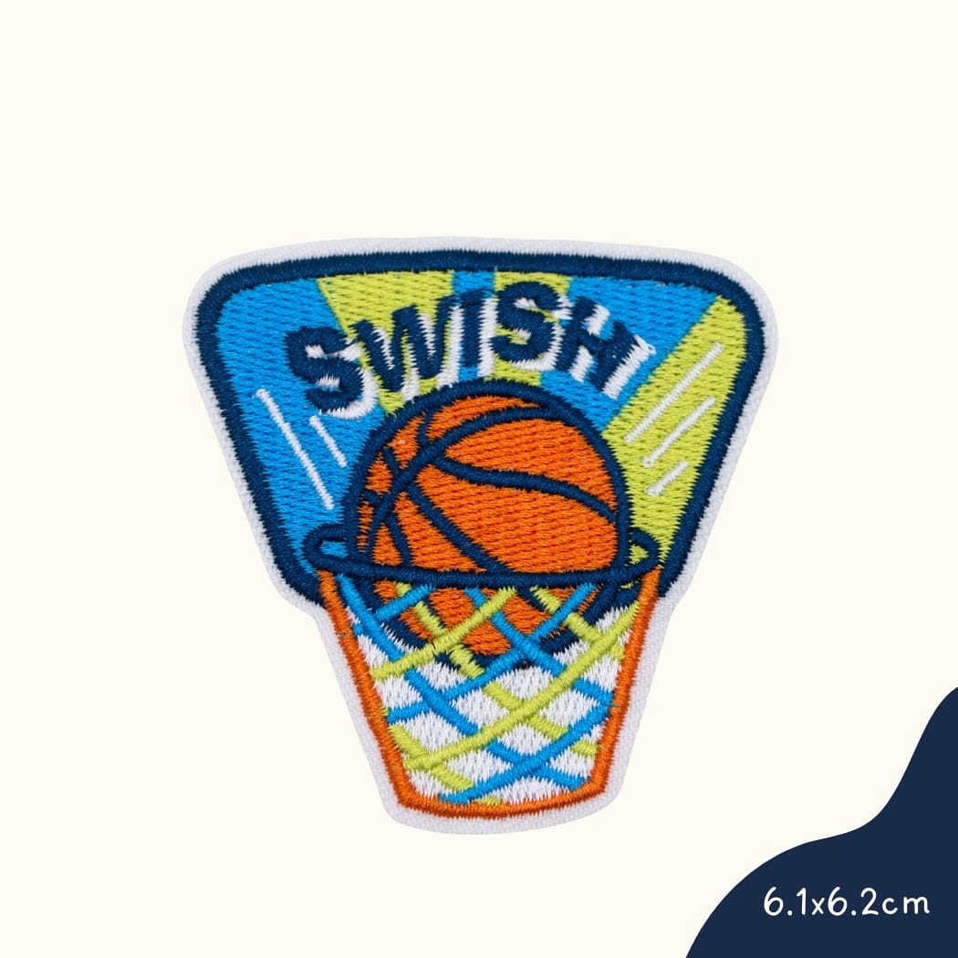 Funkey Monkey Bügelbild – Basketball Profi, ideal zur kreativen und sportlichen Gestaltung von Kinderkleidung.
