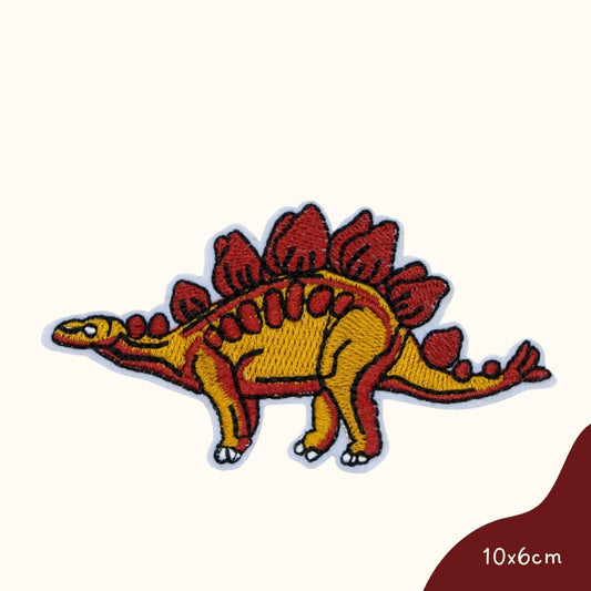Funkey Monkey Bügelbild – Dinosaurier mit Zacken, ideal für die kreative und abenteuerliche Gestaltung von Kinderkleidung mit einem coolen Dinosaurier-Motiv.