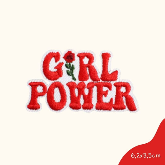 Bügelbild für Kinder von Funkey Monkey – stylischer „Girl Power“-Schriftzug mit dynamischem Design, perfekt zur individuellen Gestaltung von Kleidung
