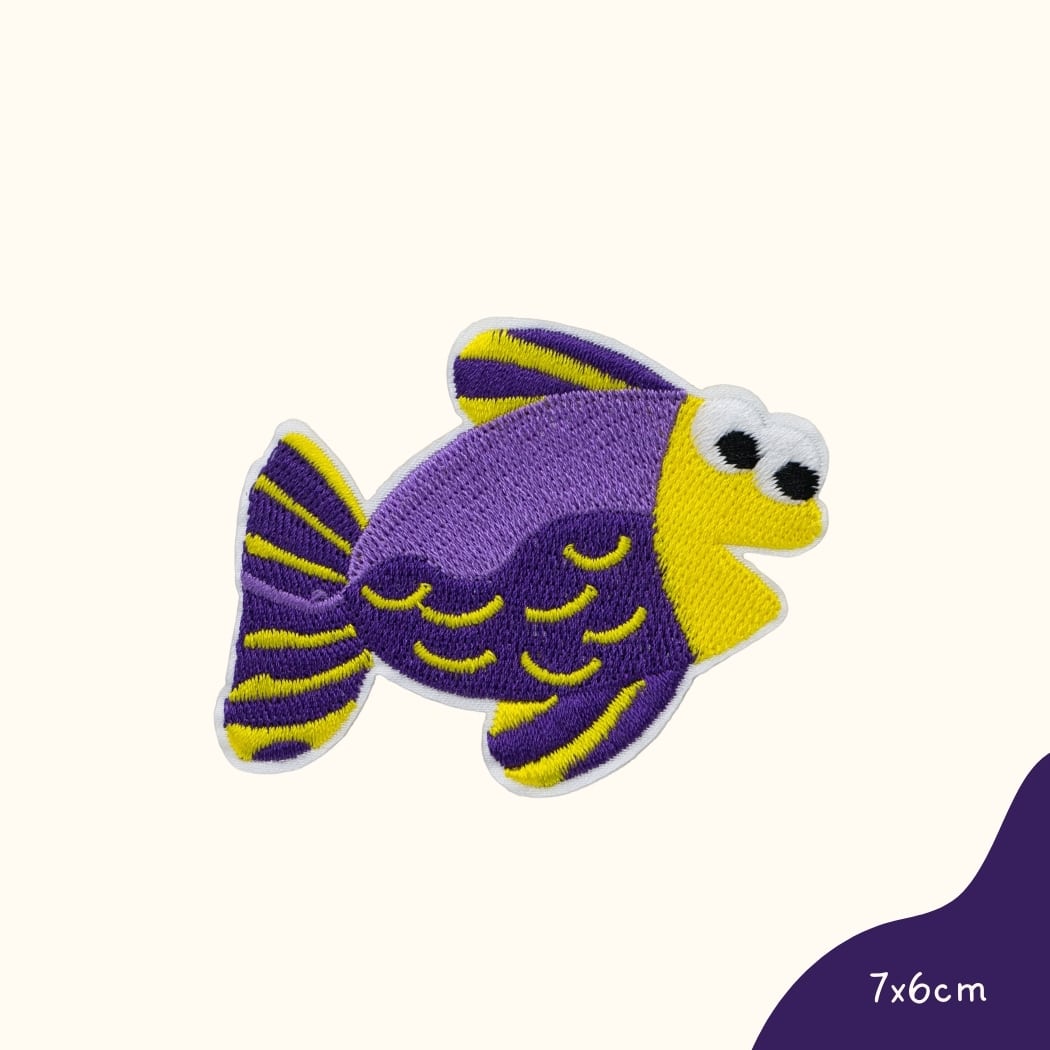 Fisch Violett Bügelbild