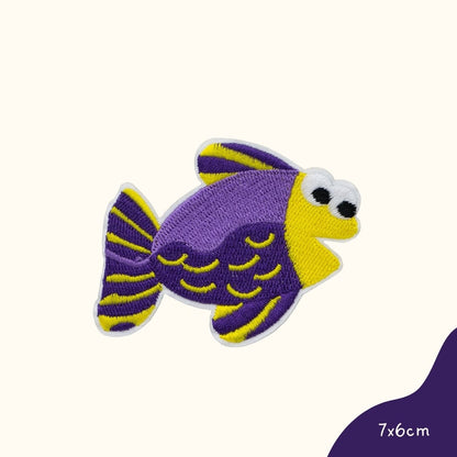 Funkey Monkey Bügelbild – Glupscha Fisch, ideal zur kreativen und lustigen Gestaltung von Kinderkleidung mit einem einzigartigen Fischdesign.