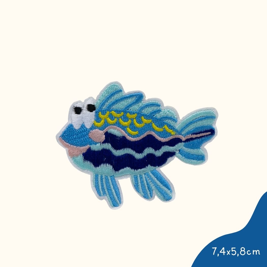 Fisch Blau Bügelbild
