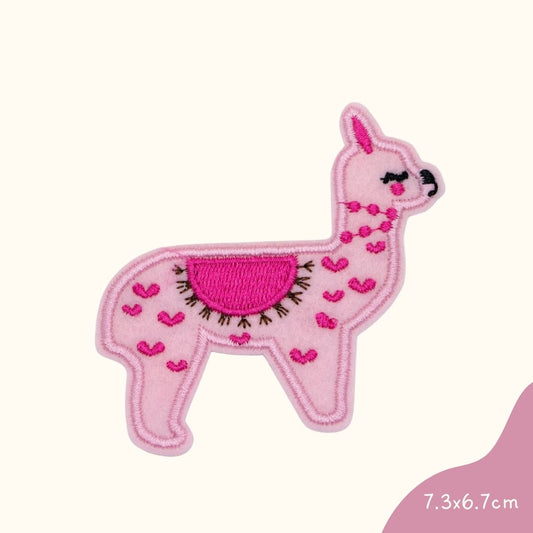 Funkey Monkey Bügelbild – Lama Rosa, ideal zur kreativen und individuellen Gestaltung von Kinderkleidung.
