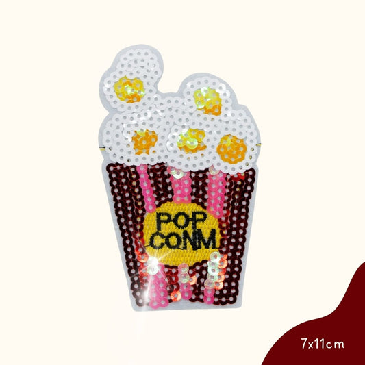 Funkey Monkey Bügelbild – Popcorn Pailletten, ideal zur kreativen und individuellen Gestaltung von Kinderkleidung.