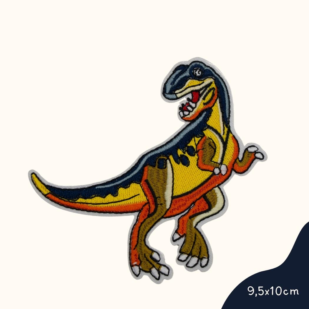Funkey Monkey Bügelbild – Wilder T-Rex Dinosaurier, ideal für die kreative und abenteuerliche Gestaltung von Kinderkleidung mit einem wilden T-Rex-Design.